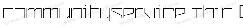 CommunityService Thin字体转换